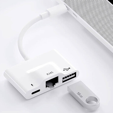 Avis Avizar Adaptateur USB-C vers Ethernet et USB et USB C Design Compact Plug and Play  Blanc