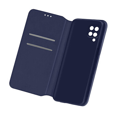 Avizar Housse Folio Samsung Galaxy M12 Portefeuille Fonction Support Vidéo bleu nuit
