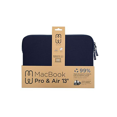 MW Housse compatible Macbook Pro/Air 13 Basics ²Life Bleu/Rose pas cher