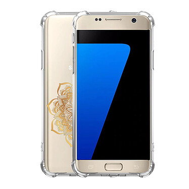 Avis LaCoqueFrançaise Coque Samsung Galaxy S7 anti-choc souple angles renforcés transparente Motif Mandala Or
