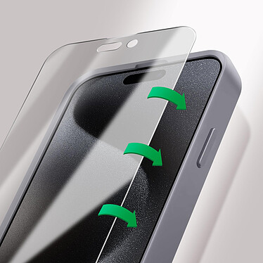 Acheter 4smarts Verre Trempé pour iPhone 15 Pro Max Dureté 9H Anti-espion Second Glass