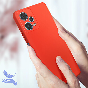 Acheter Avizar Coque pour Xiaomi Redmi Note 12 5G Silicone Semi-rigide Finition Douce au Toucher Fine  Rouge