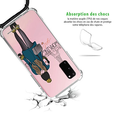 Avis LaCoqueFrançaise Coque cordon Samsung Galaxy S20 Dessin Working girl