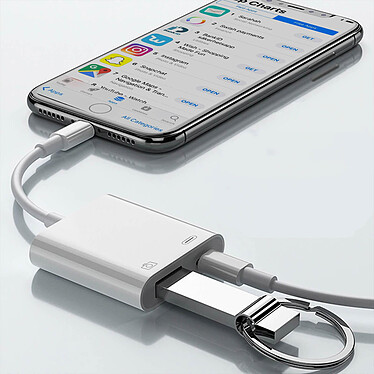 Avis Avizar Adaptateur iPhone / iPad Lightning vers USB et Lightning Charge Compact Blanc