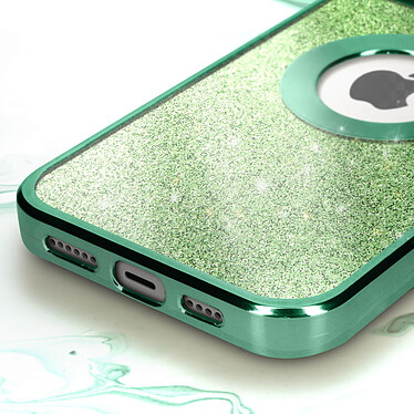 Acheter Avizar Coque pour iPhone 13 Pro Max Paillette Amovible Silicone Gel  Vert