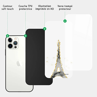 Acheter LaCoqueFrançaise Coque iPhone 12 Pro Max Coque Soft Touch Glossy Illumination de paris Design