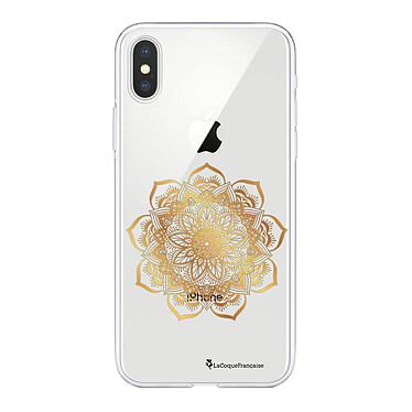 LaCoqueFrançaise Coque iPhone X/Xs silicone transparente Motif Mandala Or ultra resistant
