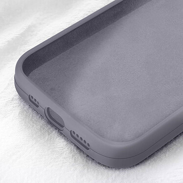 Moxie Coque pour iPhone 15 Semi-rigide Intérieur Microfibre Bords Surélevés Gris Lavande pas cher
