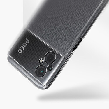Avis Avizar Coque pour Xiaomi Poco M5 Silicone Souple et Film Verre Trempé 9H  transparent contour noir