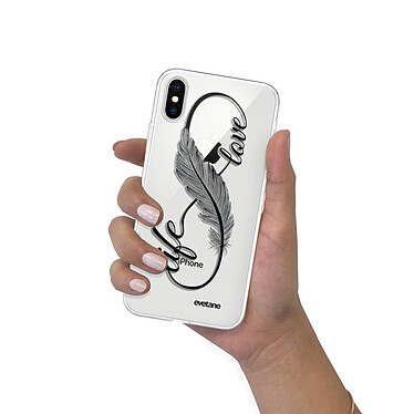 Evetane Coque iPhone Xs Max silicone transparente Motif Love Life ultra resistant pas cher