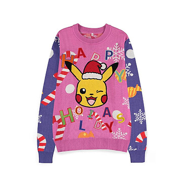 Pokémon - Sweatshirt Christmas Jumper Pikachu Patched (XS) - Taille XS