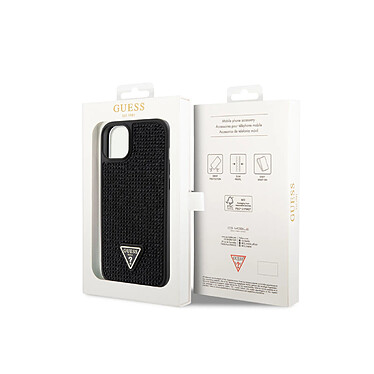 Avis Guess Coque pour Apple iPhone 15 Plus Triangle Diamond Noir