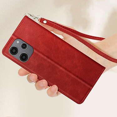 Acheter Avizar Étui pour Xiaomi Redmi 12 Clapet Portefeuille Support Vidéo Dragonne  Rouge
