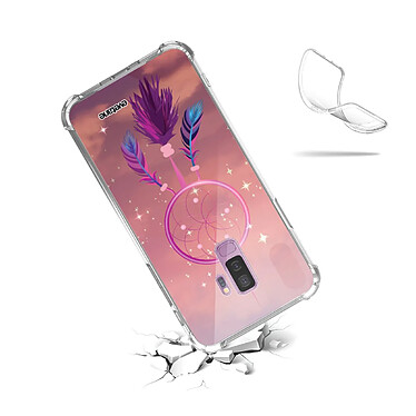 Acheter Evetane Coque Samsung Galaxy S9 Plus anti-choc souple angles renforcés transparente Motif Attrape rêve rose