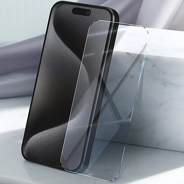 Mayaxess Verre Trempé pour iPhone 15 Pro Dureté 9H Anti-rayures Transparent pas cher