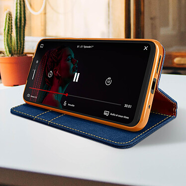 Acheter Avizar Étui pour Xiaomi Redmi 10 et Redmi 10 2022 Tissu Porte-cartes Support  Bleu Nuit