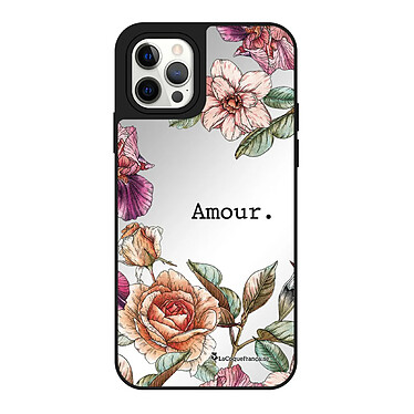 LaCoqueFrançaise Coque iPhone 12/12 Pro miroir Amour en fleurs Design