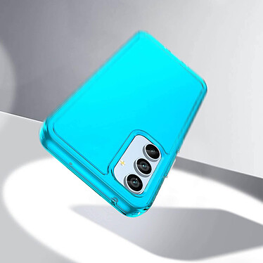 Avis Avizar Coque pour Samsung Galaxy A54 5G Silicone Flexible Coins Antichocs Renforcés  Bleu Transparent