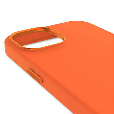 Avis Decoded Coque MagSafe pour iPhone 15 Plus Silicone Mat Doux Abricot Orange