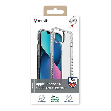 Avis Muvit Coque pour iPhone 14 Renforcée et Antichoc 3M Transparent