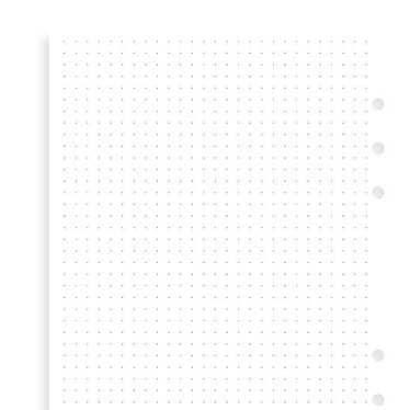 FILOFAX Feuille de notes à points format A5 coloris pois blancs
