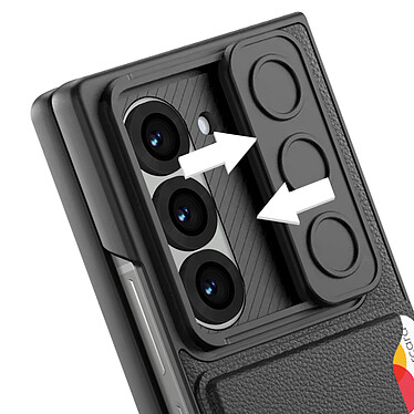 Acheter Avizar Coque pour Samsung Galaxy Z Fold 6 Porte-carte avec Verre Trempé Noir