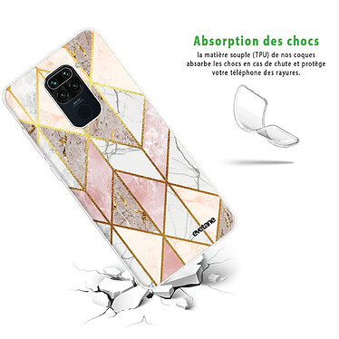 Avis Evetane Coque Xiaomi Redmi Note 9 360 intégrale transparente Motif Marbre Rose Losange Tendance