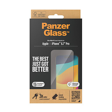 Avis PanzerGlass Protection d'écran Ultra-Wide Fit pour iPhone 15 Pro Max