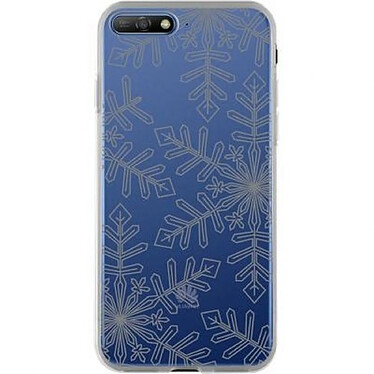 BigBen Connected Coque pour Huawei Y6 2018 Rigide Flocons de Neige Transparent