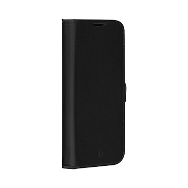 DBRAMANTE1928 Etui Folio pour iPhone 14 Pro en Cuir Vegan Stockholm Certifié GRS Noir