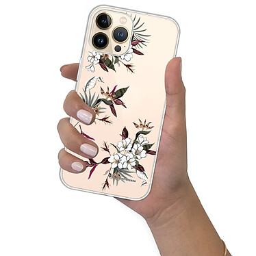 LaCoqueFrançaise Coque iPhone 13 Pro silicone transparente Motif Fleurs Sauvages ultra resistant pas cher