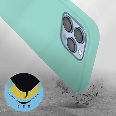 Avis Avizar Coque iPhone 13 Pro Silicone Semi-rigide Finition Soft-touch turquoise