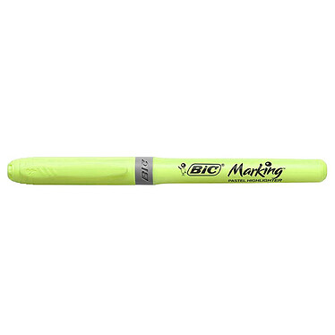 Avis BIC Surligneur highlighter grip caoutchouc pointe moyenne biseautee vert pastel x 12