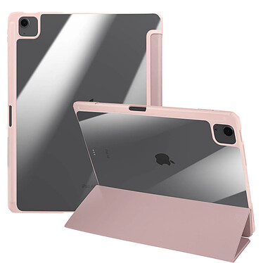 Avizar Housse pour iPad Air 13 2024 Support Vidéo / Clavier Mise en Veille Rose Poudré