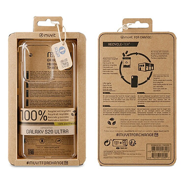 Acheter Muvit Coque pour Samsung Galaxy S20 Ultra 5G RECYCLETEK Transparent