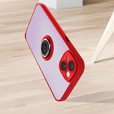 Acheter Avizar Coque pour iPhone 14 Plus Bi-matière Bague Métallique Support Vidéo  rouge