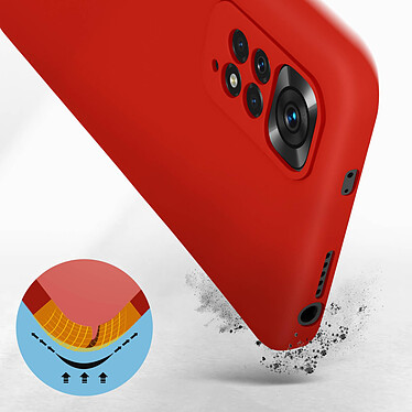 Avis Avizar Coque Xiaomi Redmi Note 11 et 11s Silicone Semi-rigide Soft-touch Fine rouge
