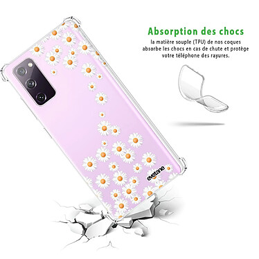 Avis Evetane Coque Samsung Galaxy S20 FE anti-choc souple angles renforcés transparente Motif Marguerite