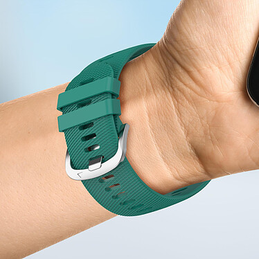 Acheter Avizar Bracelet pour Samsung Galaxy Watch Active 2 40mm Silicone Texturé Vert Foncé