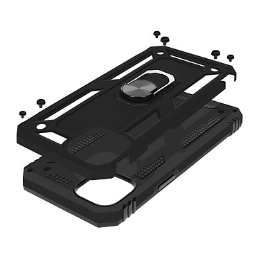 Avizar Coque pour iPhone 15 Antichoc Hybride Bague Support Magnétique  Noir pas cher