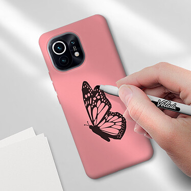 Avizar Coque Xiaomi Mi 11 5G Silicone Semi-rigide Finition Soft Touch Fine Rose pas cher