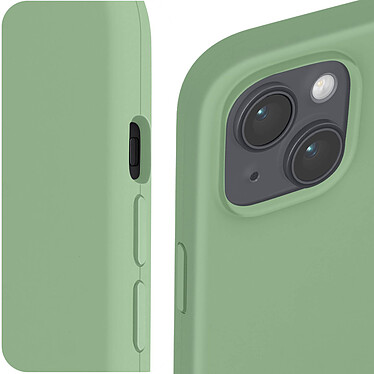 Acheter Avizar Coque pour iPhone 15 Plus Silicone Semi-rigide Finition Douce au Toucher Fine  Vert pâle