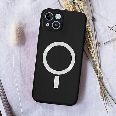 Avizar Coque pour iPhone 14 Plus Compatible Magsafe Protection Semi Rigide Soft-Touch  noir pas cher