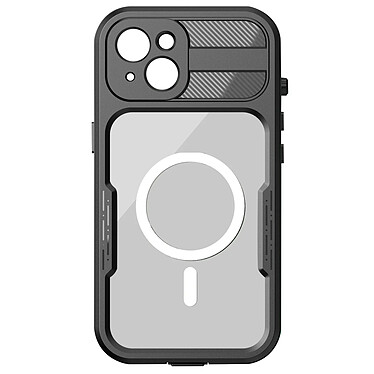 Redpepper Coque Intégrale pour iPhone 14 Plus Waterproof IP68  Contour Noir