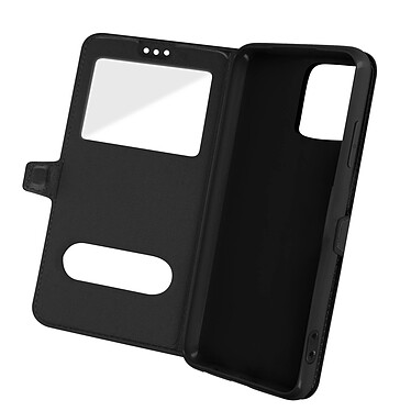 Avizar Housse iPhone 13 Mini avec Double Fenêtre Support Vidéo noir