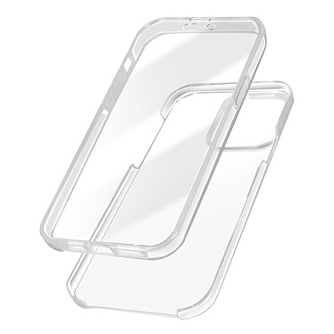 Avizar Coque pour iPhone 14 Pro Max Intégrale Arrière Rigide Transparent et Avant Souple  Transparent