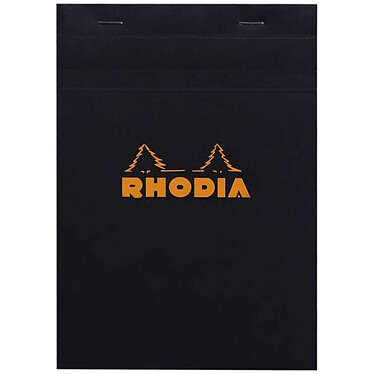 RHODIA Bloc BLACK N°16 14,8x21cm 80F agrafées 80g Q.5x5