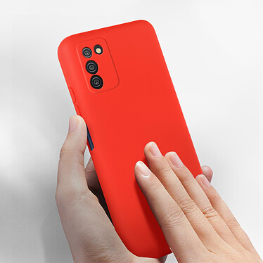 Acheter Avizar Coque Samsung Galaxy A03s Silicone Semi-rigide Finition Soft-touch Fine Rouge