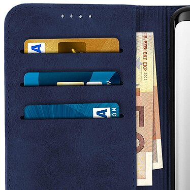 Avizar Housse Galaxy S9 Plus Étui Porte-carte Fonction Support Coque Silicone bleu nuit pas cher