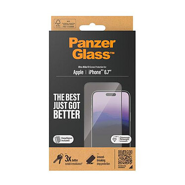 Avis PanzerGlass Protection d'écran Ultra-Wide Fit pour iPhone 15 Plus